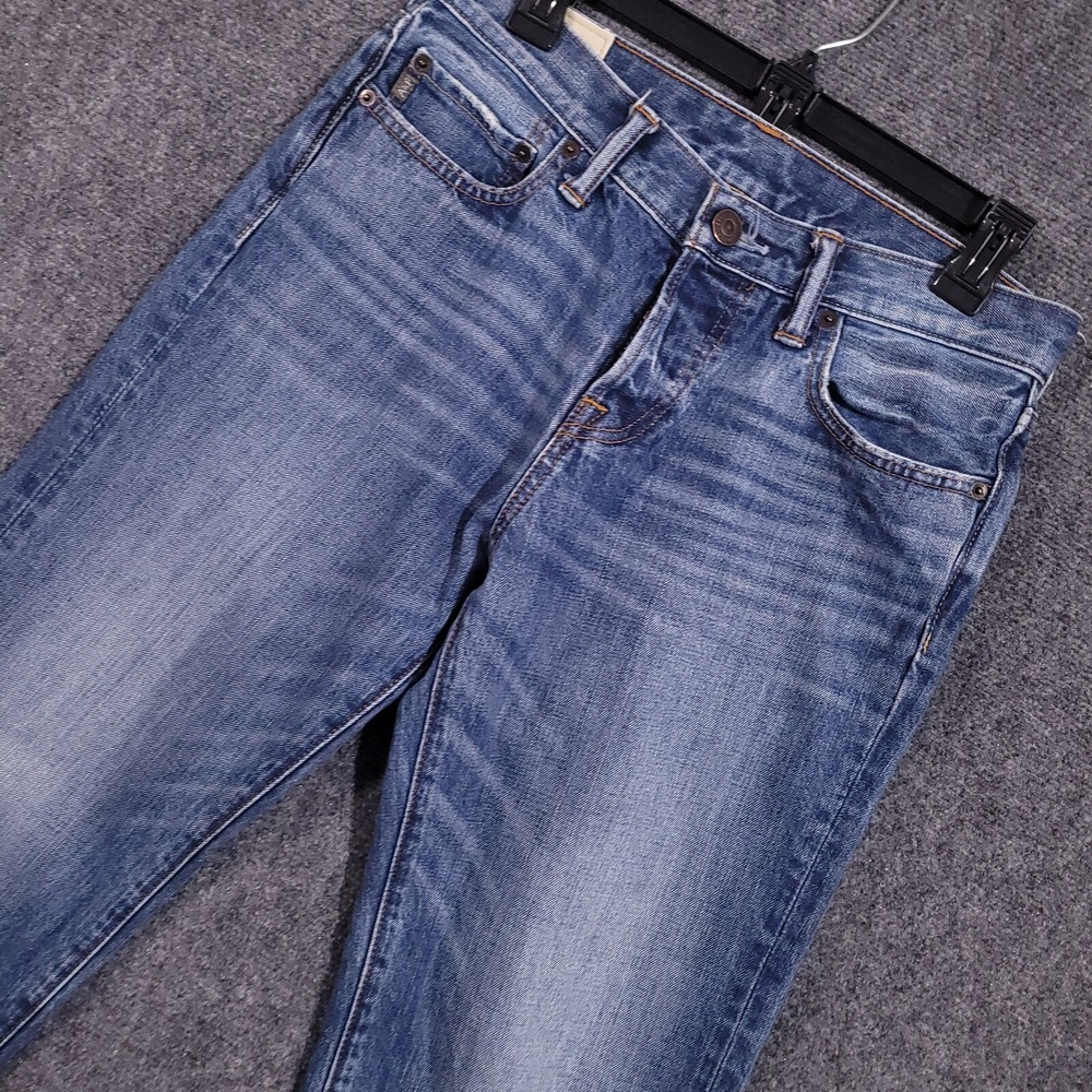 Abercrombie &‎ Fitch Jeans Mens 30x322 Button Fly Classic Straight Blue Whisker